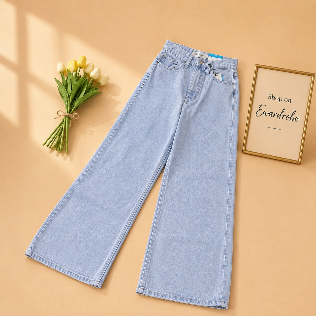 PURE ICE BLUE WIDE LEG
