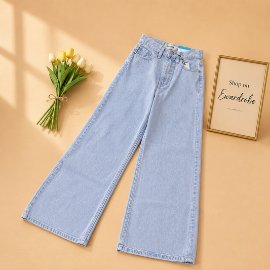 PURE ICE BLUE WIDE LEG
