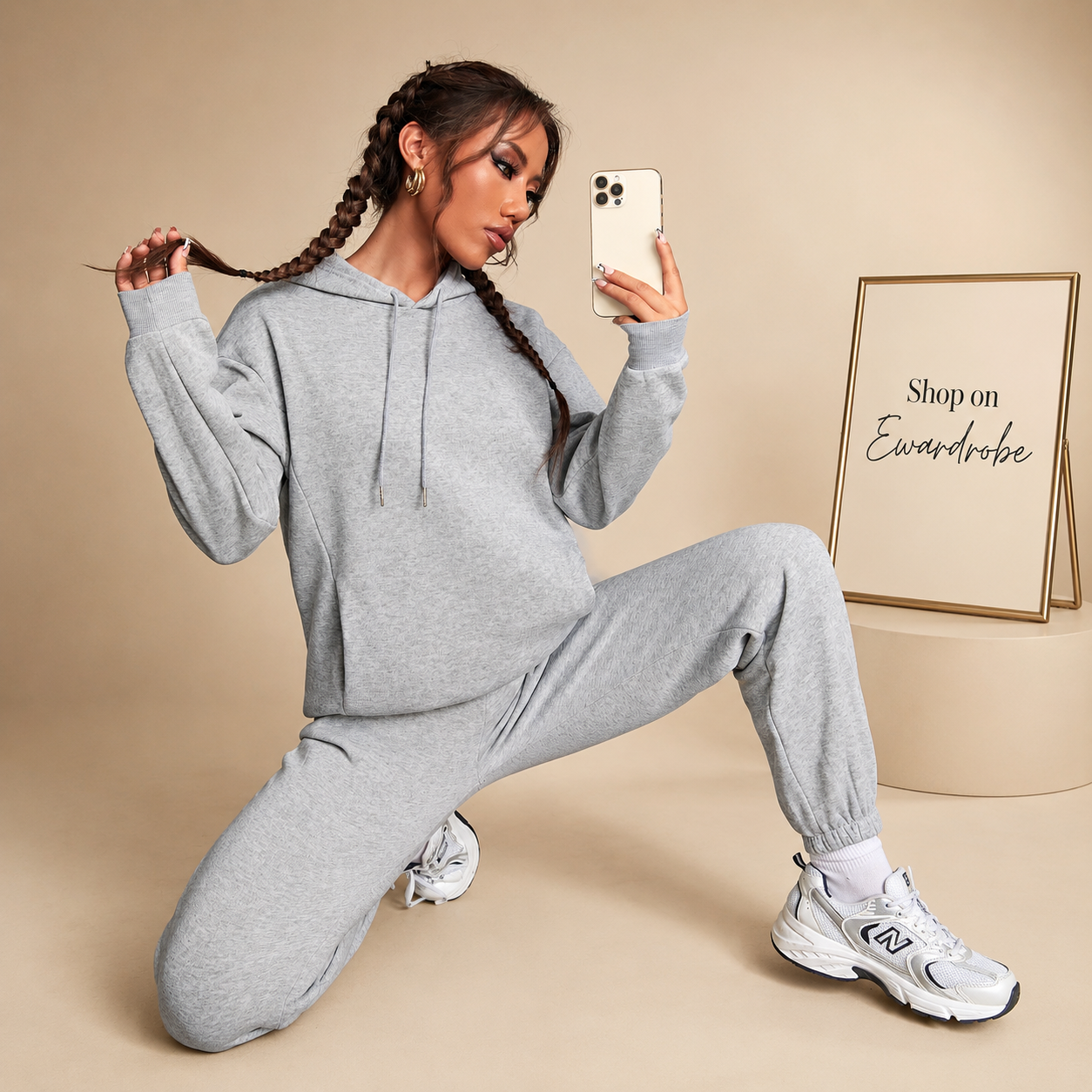 BASIC GREY HOOD TRACKSUIT