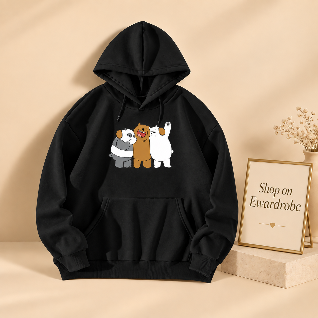 Enjoying We Bare Bears Hoodie