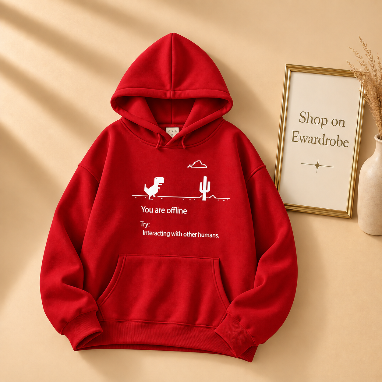 Red Offline Hoodie