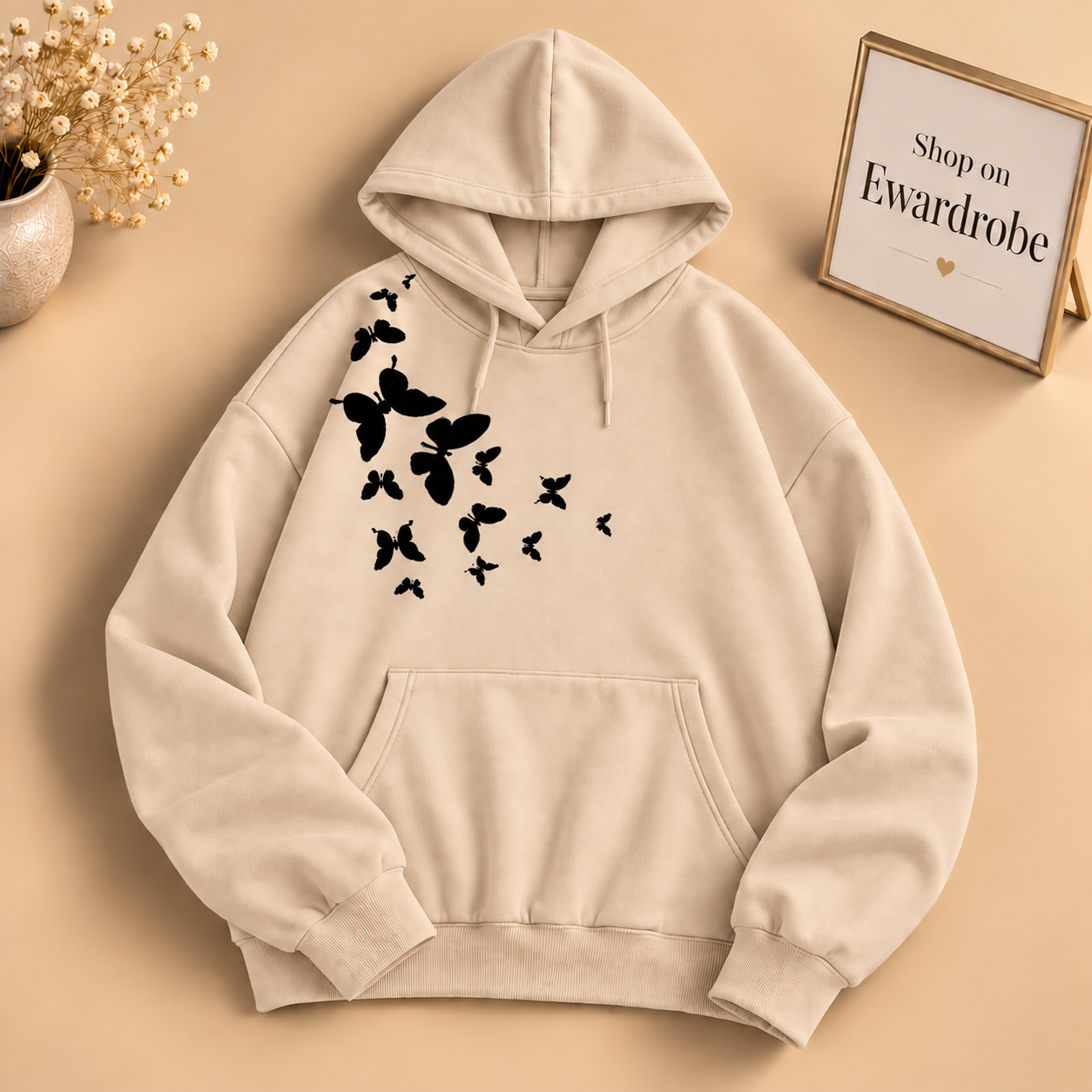 Shoulder Butterfly Hoodie