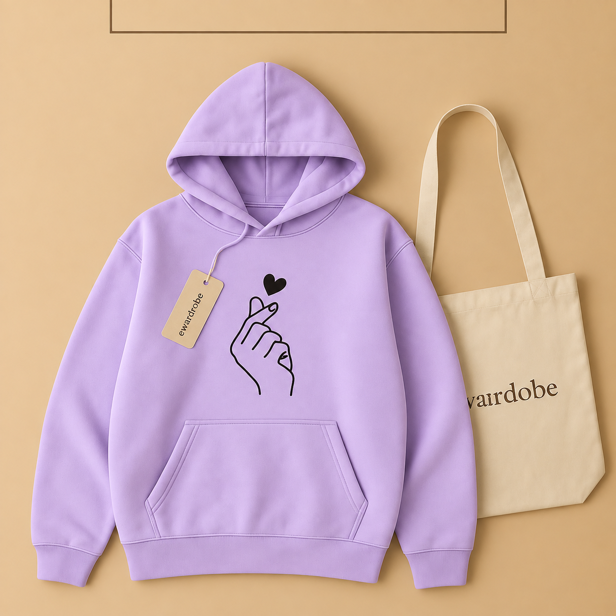 Lilac Hoodie Big Love Charm