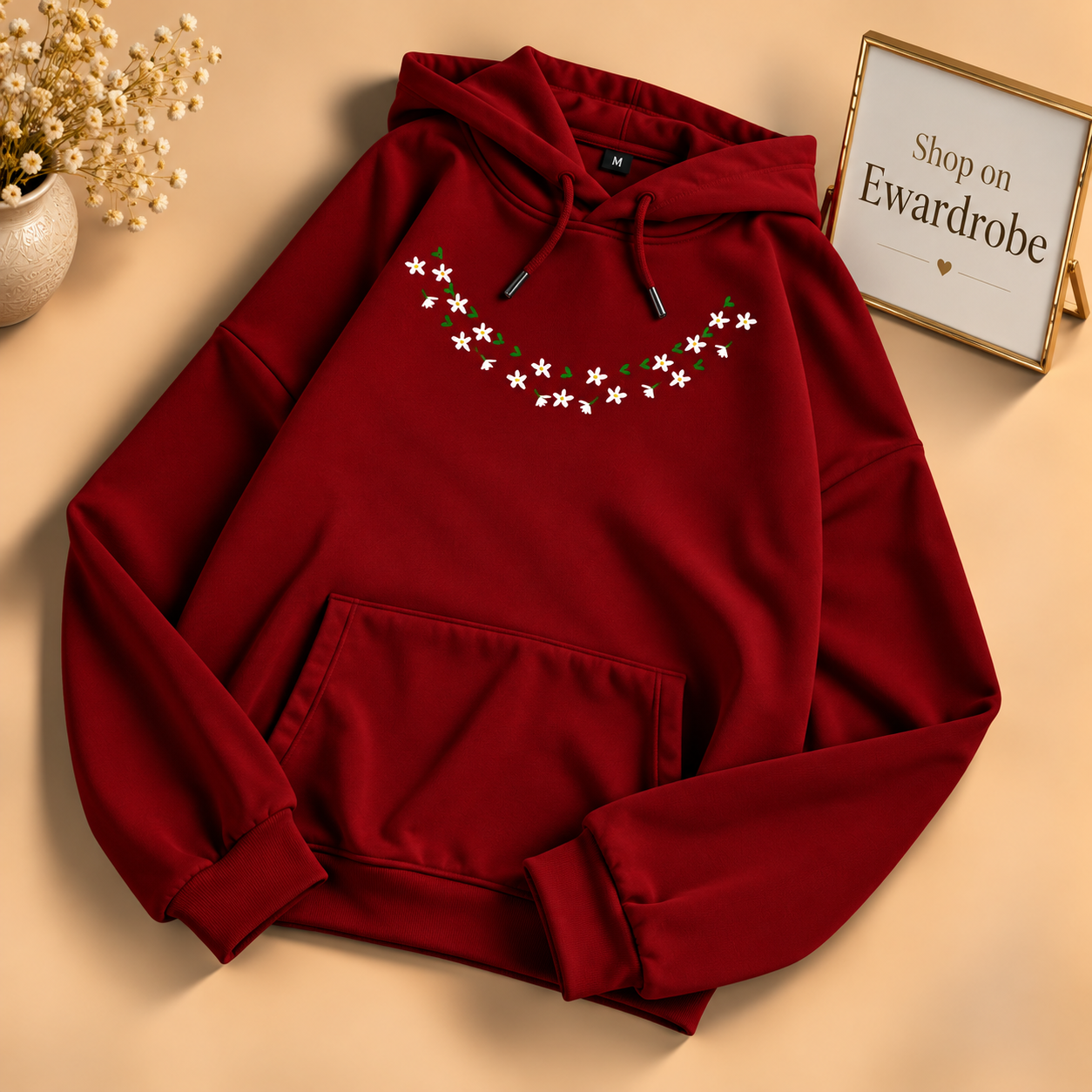Flower Neck Hoodie