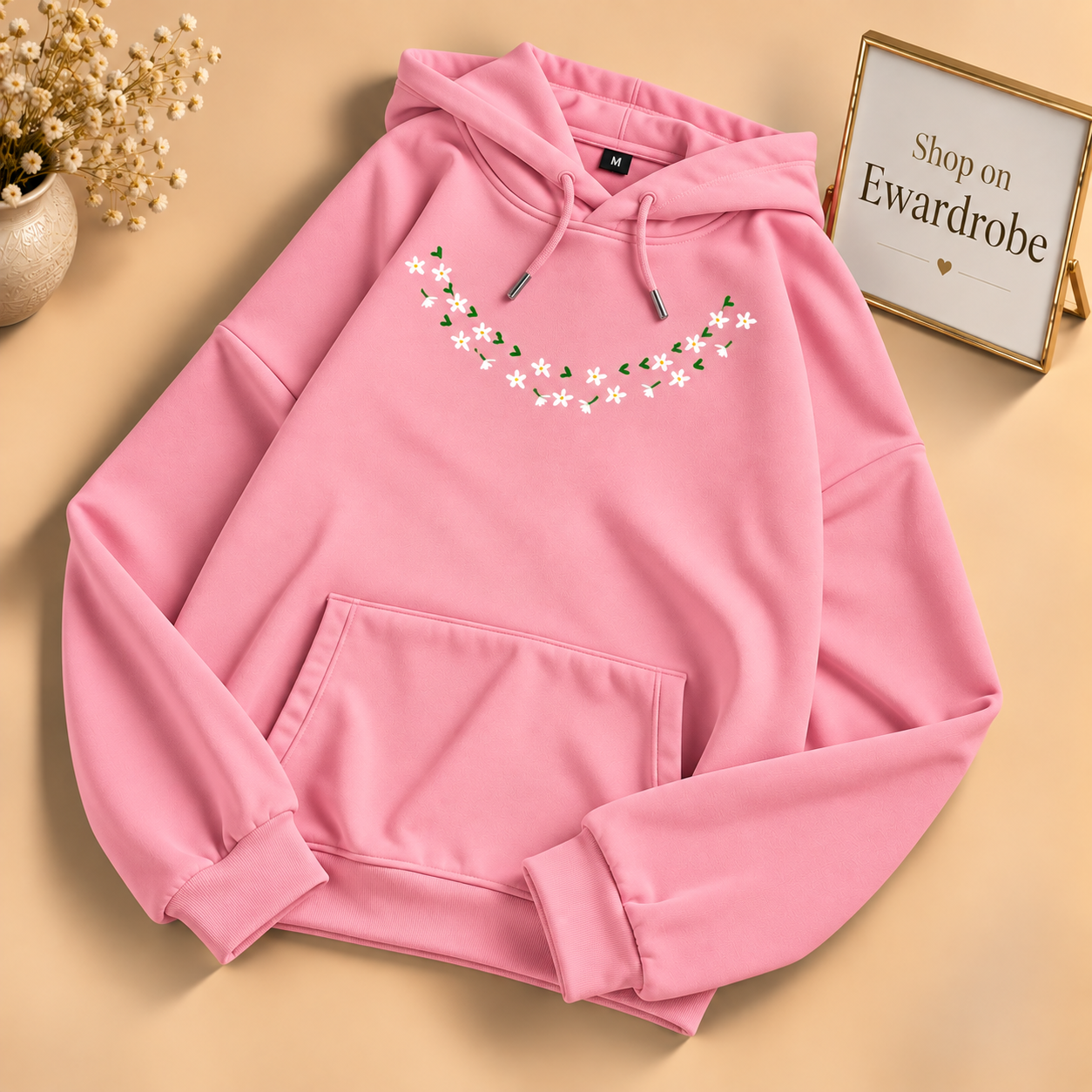 Flower Neck Hoodie