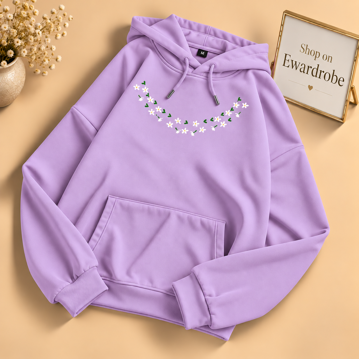 Flower Neck Hoodie