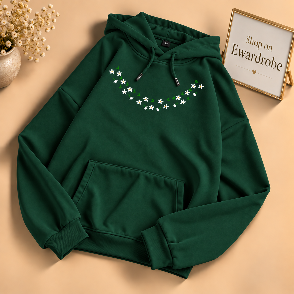 Flower Neck Hoodie