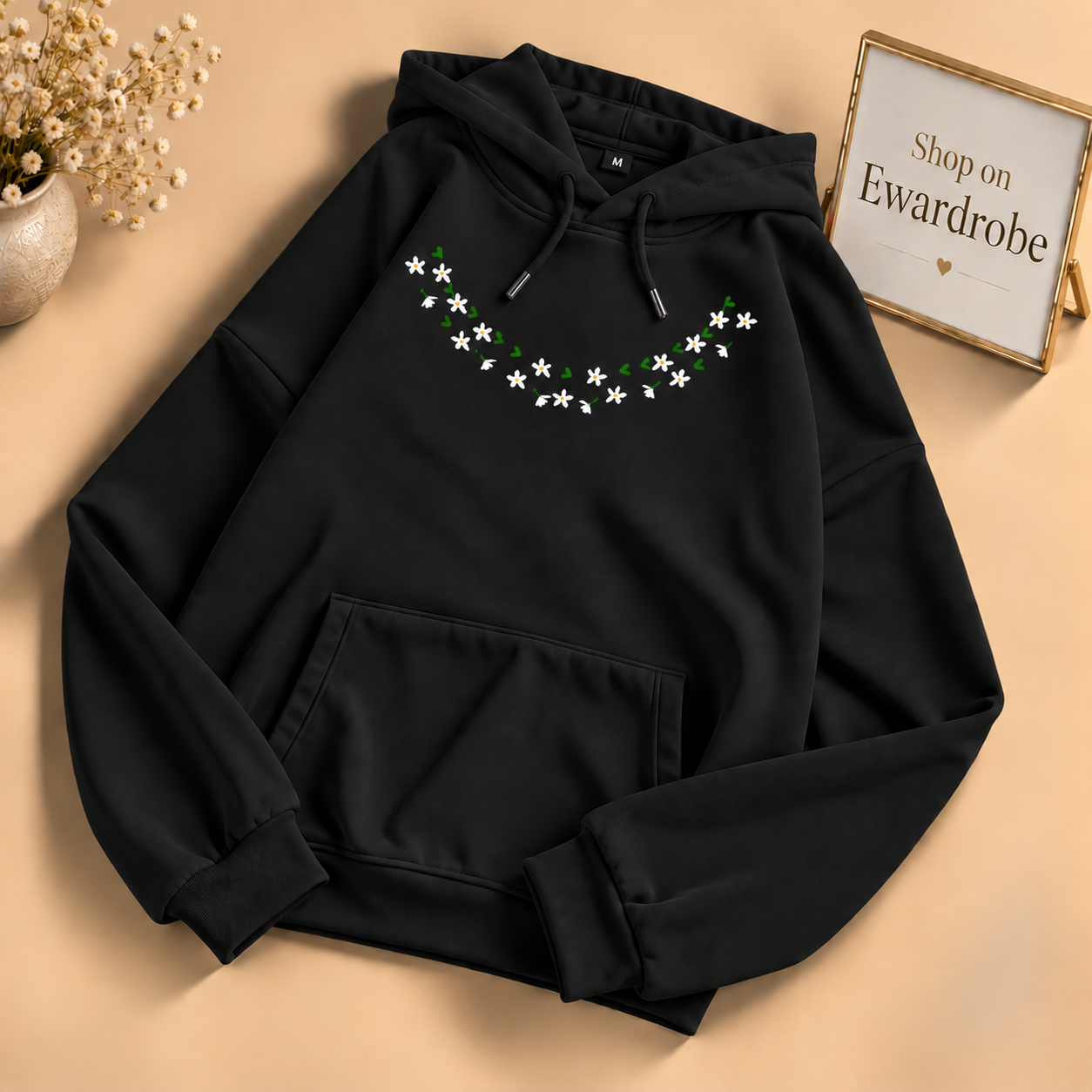 Flower Neck Hoodie