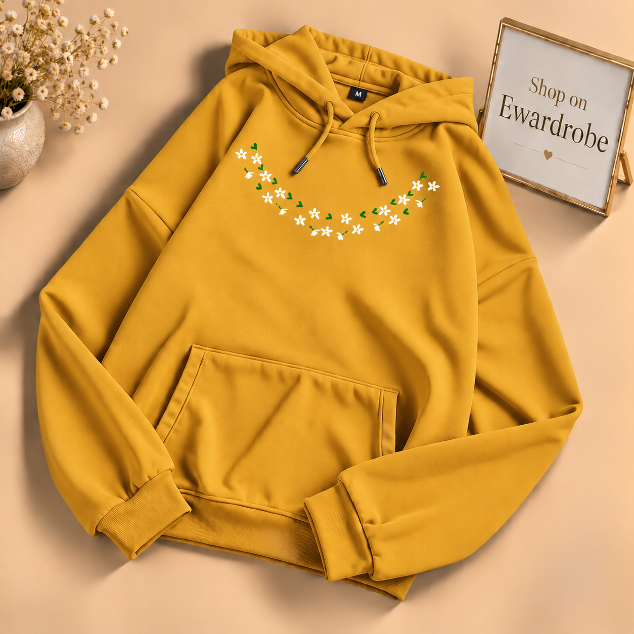 Flower Neck Hoodie