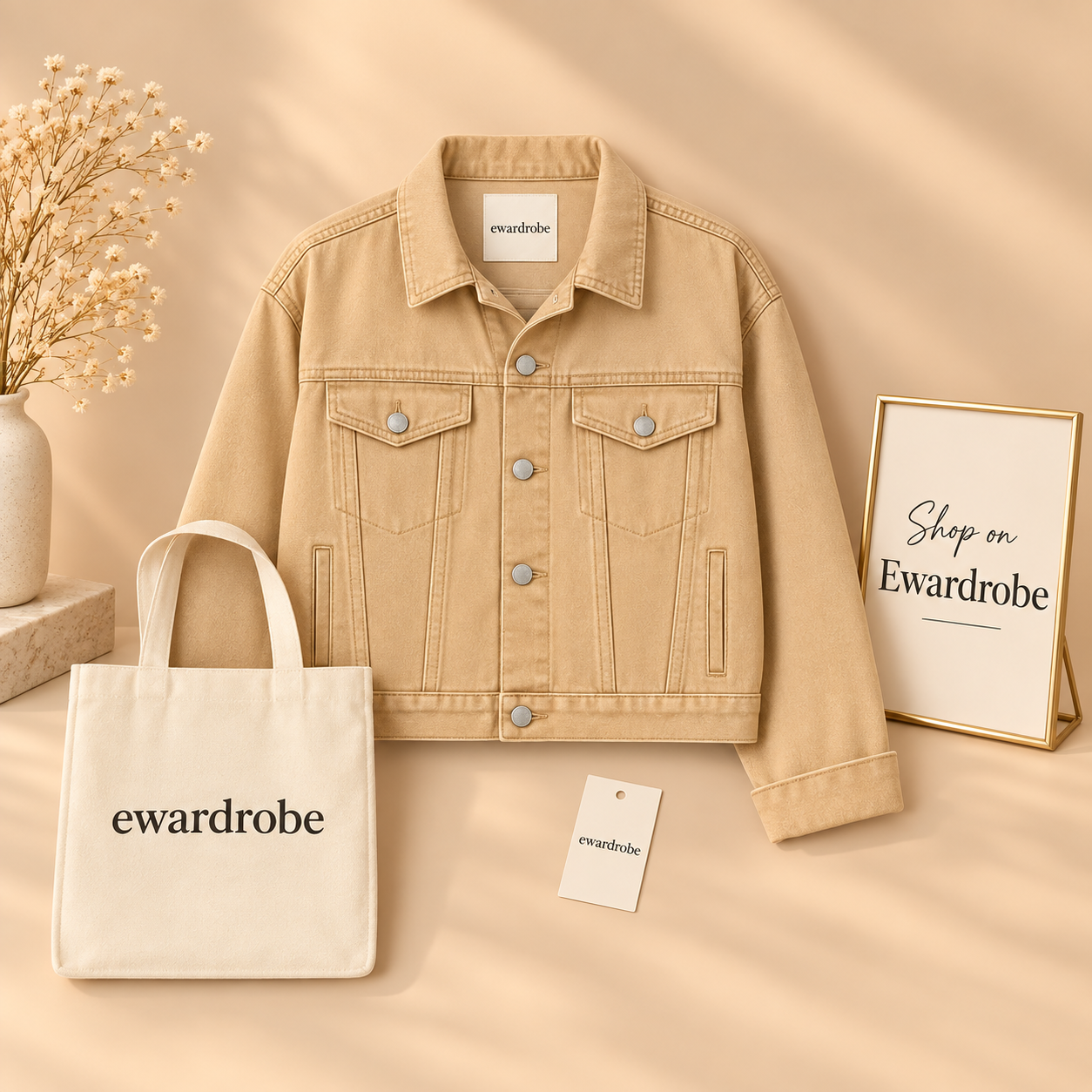 Beige Denim Jacket