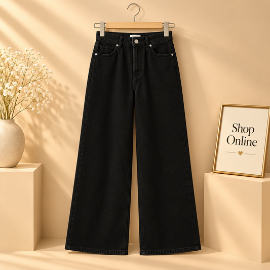 Black Wide Leg Jeans