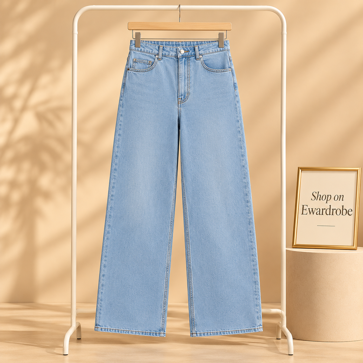 Light Blue Wide Leg Jeans