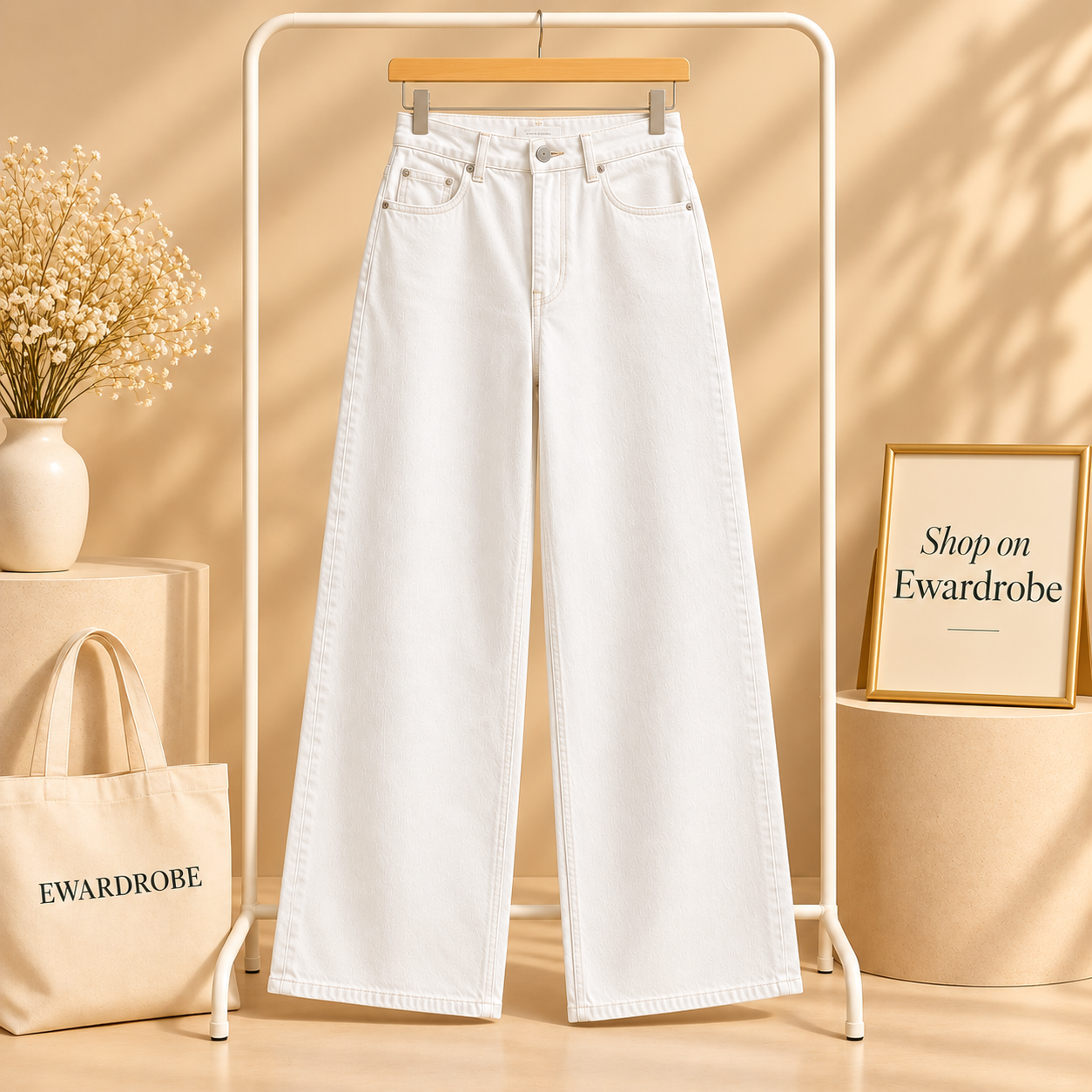 White Wide Leg Jeans