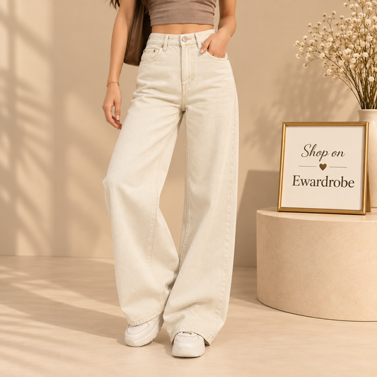 White Wide Leg Jeans