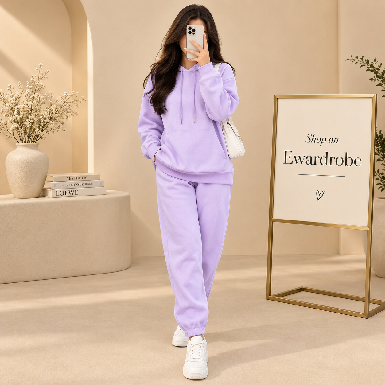 Basic Lilac Hoodie Tracksuit