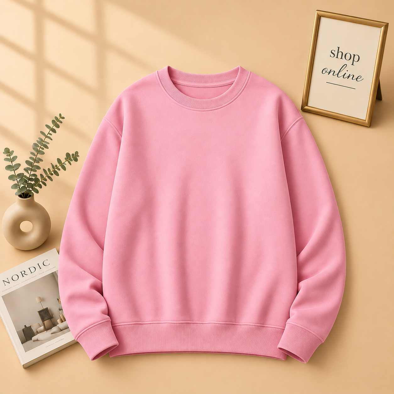 Basic Pink Sweatshirt - Men