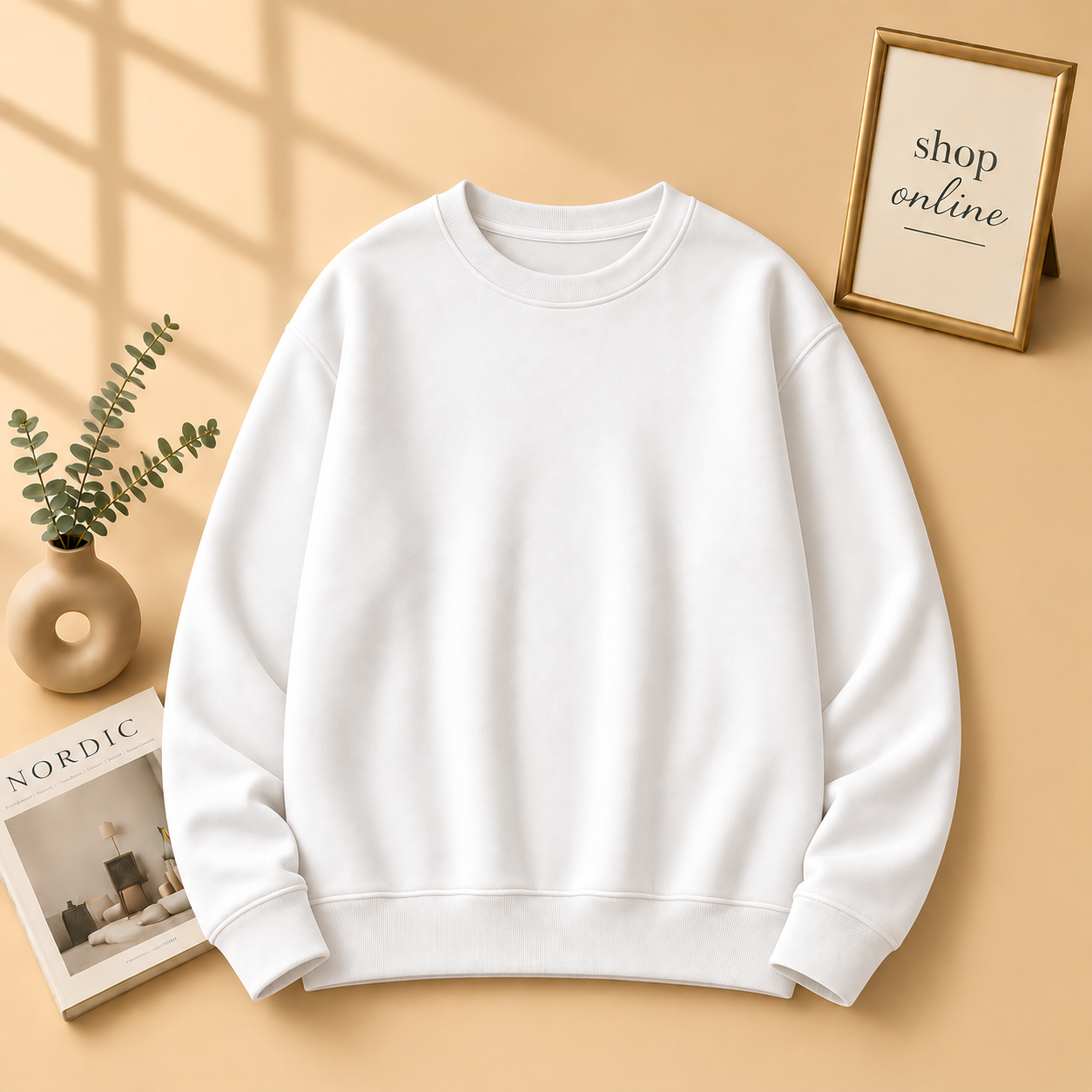 Basic White Sweatshirt - Women
