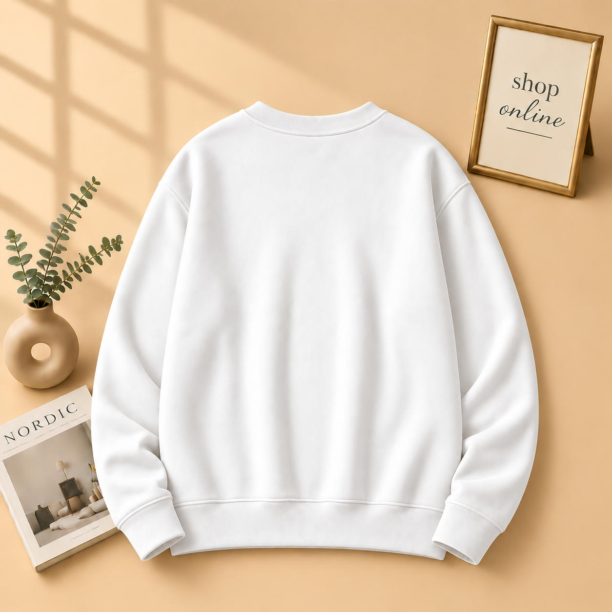 Basic White Sweatshirt - Women