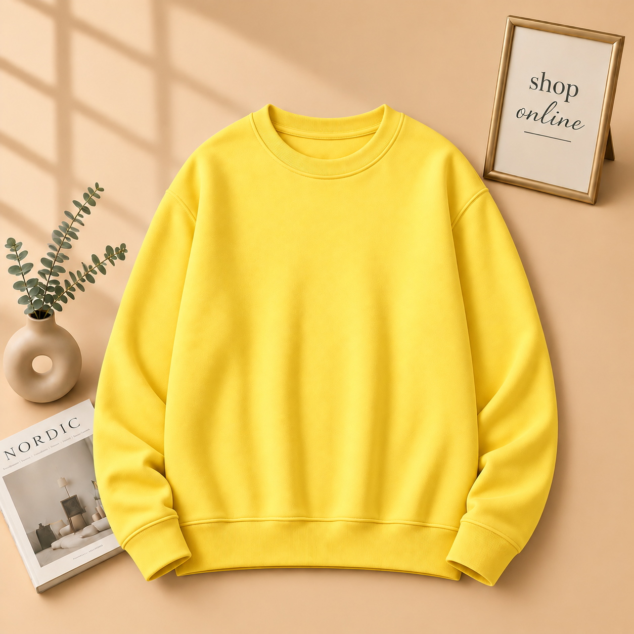 Basic Yellow Sweatshirt - Men