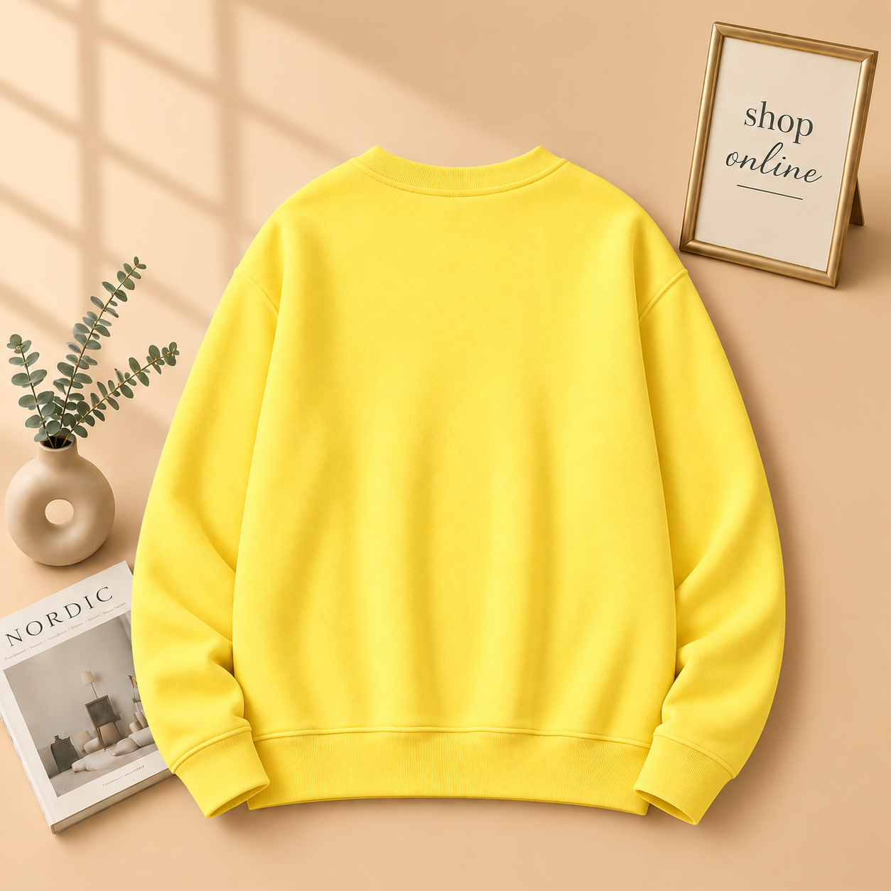 Basic Yellow Sweatshirt - Men