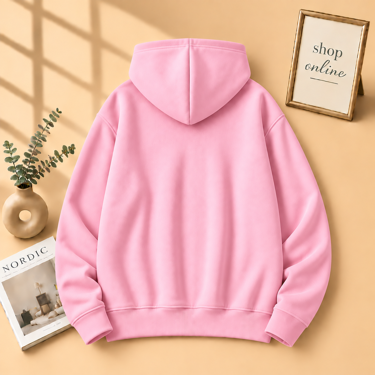 Basic pink Hoodie - Men
