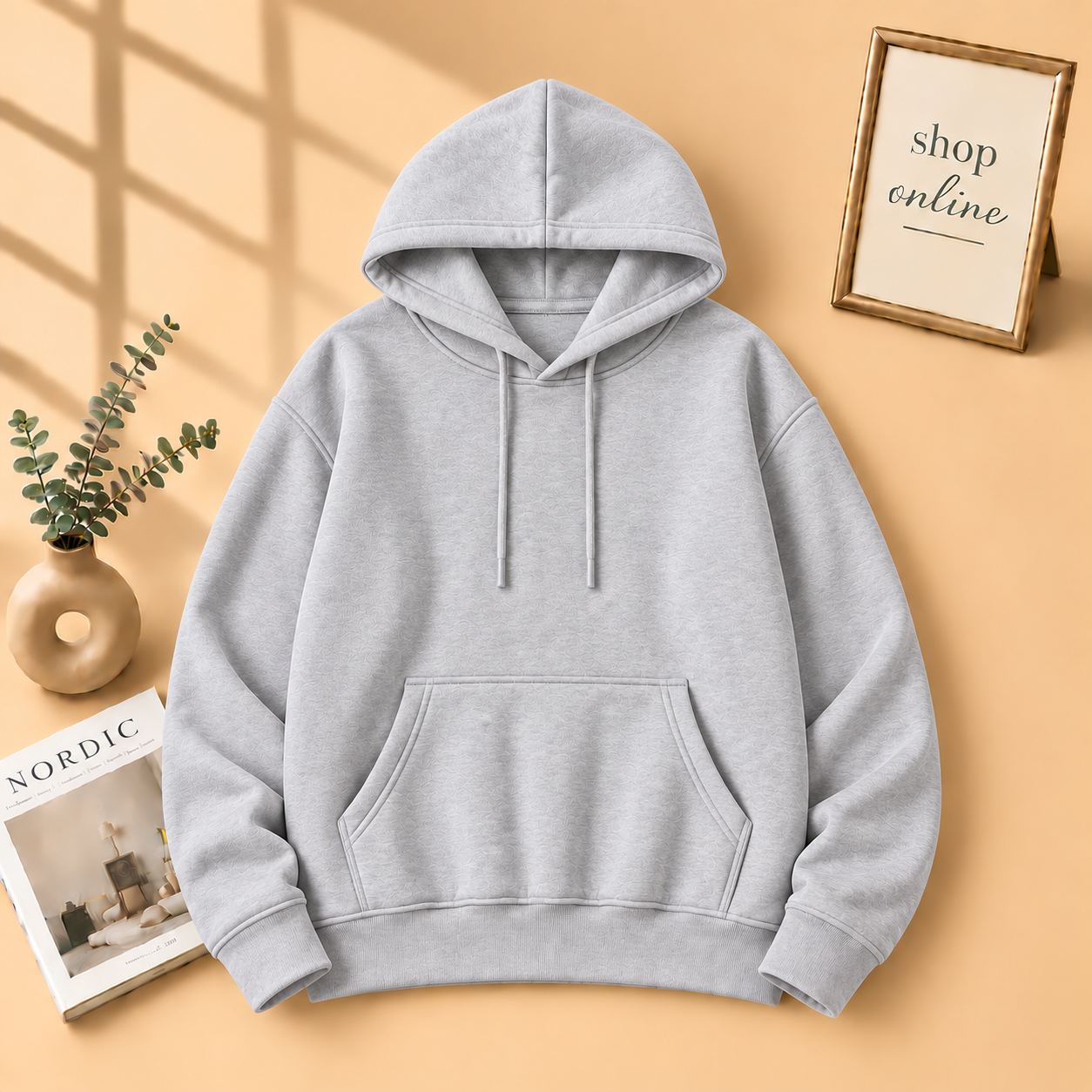 Basic Grey Hoodie - Men