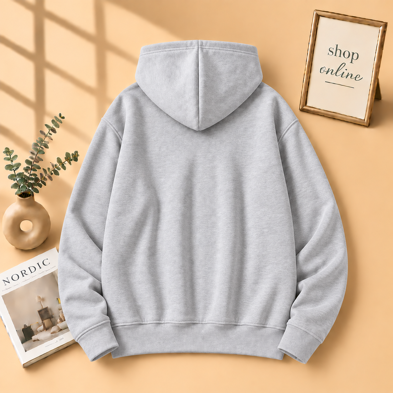 Basic Grey Hoodie - Men
