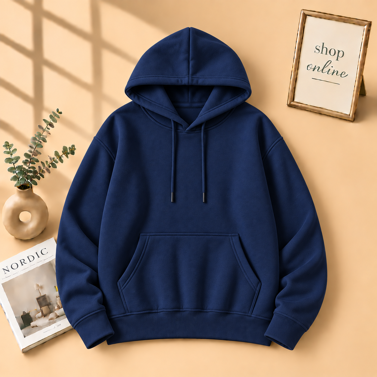 Basic Navy Blue Hood - Men