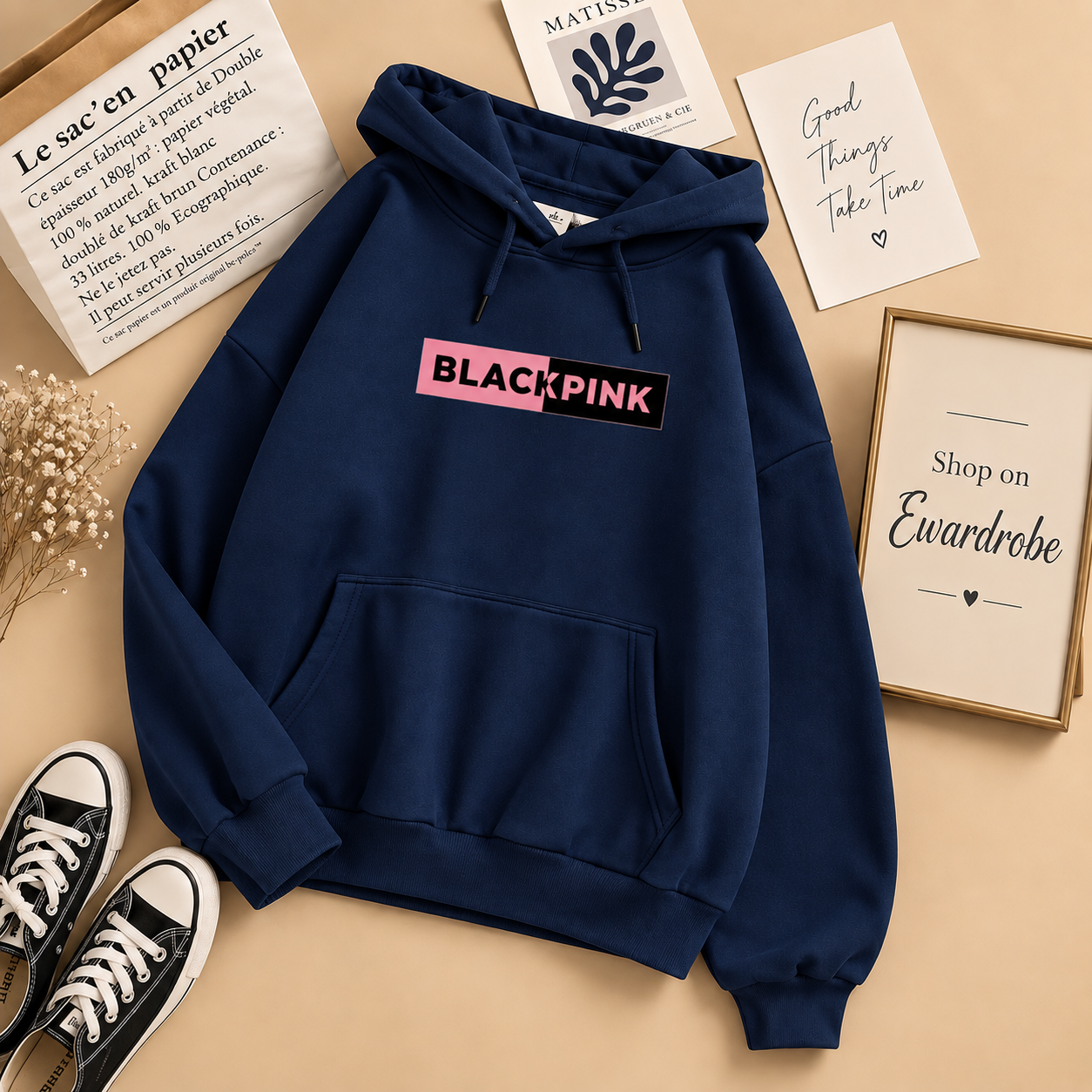 Black Pink Design Hood