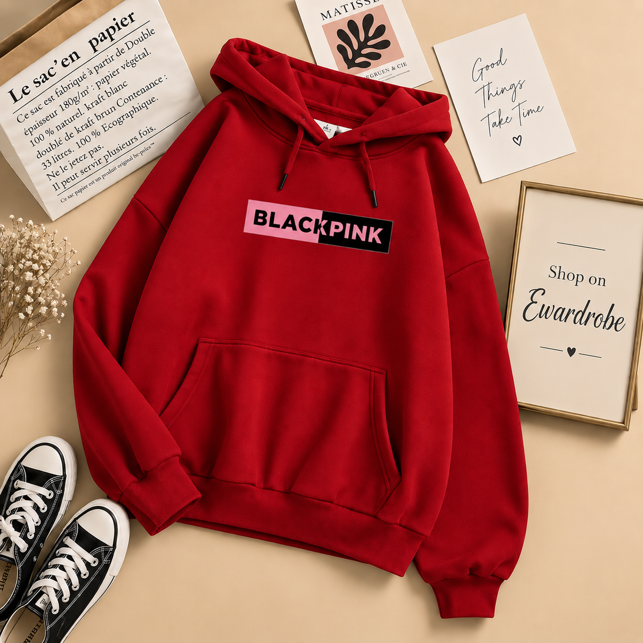 Black Pink Design Hood