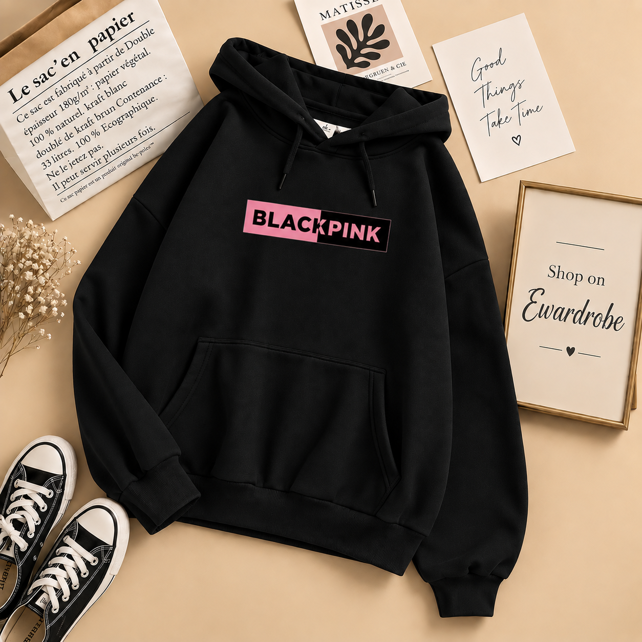 Black Pink Design Hood