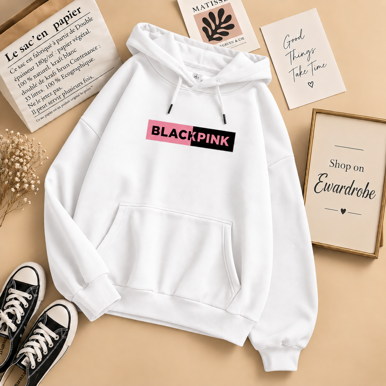 Black Pink Design Hood