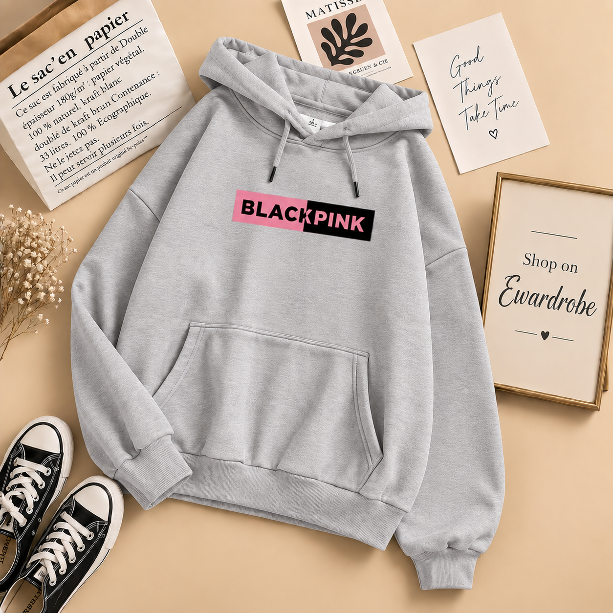 Black Pink Design Hood