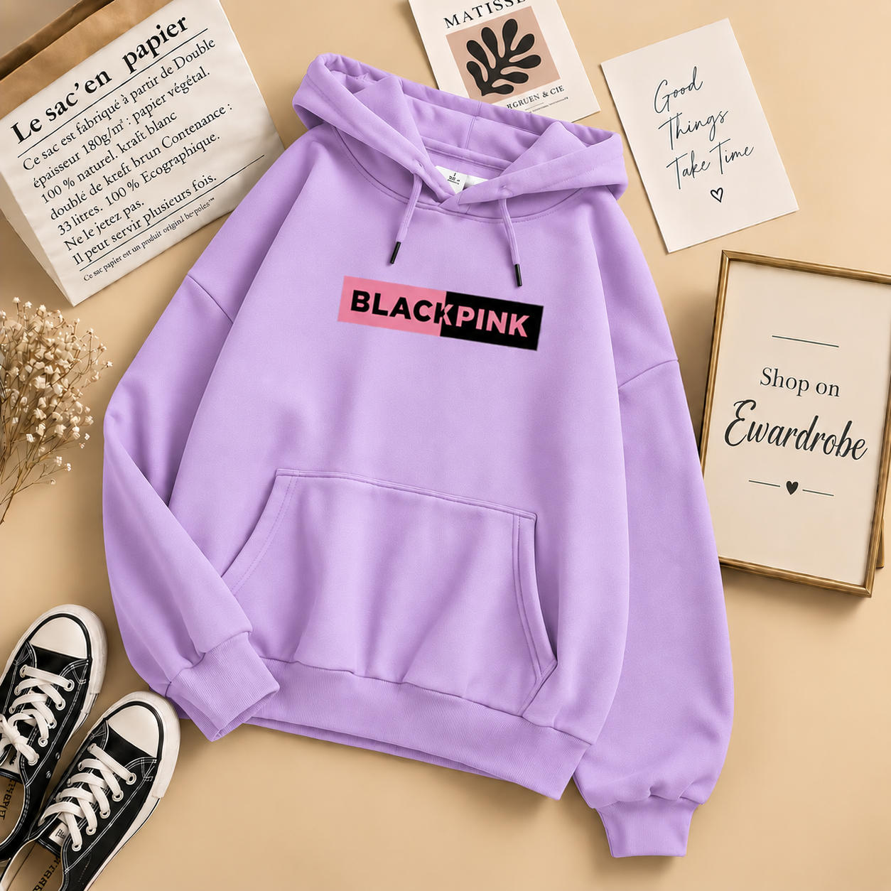 Black Pink Design Hood