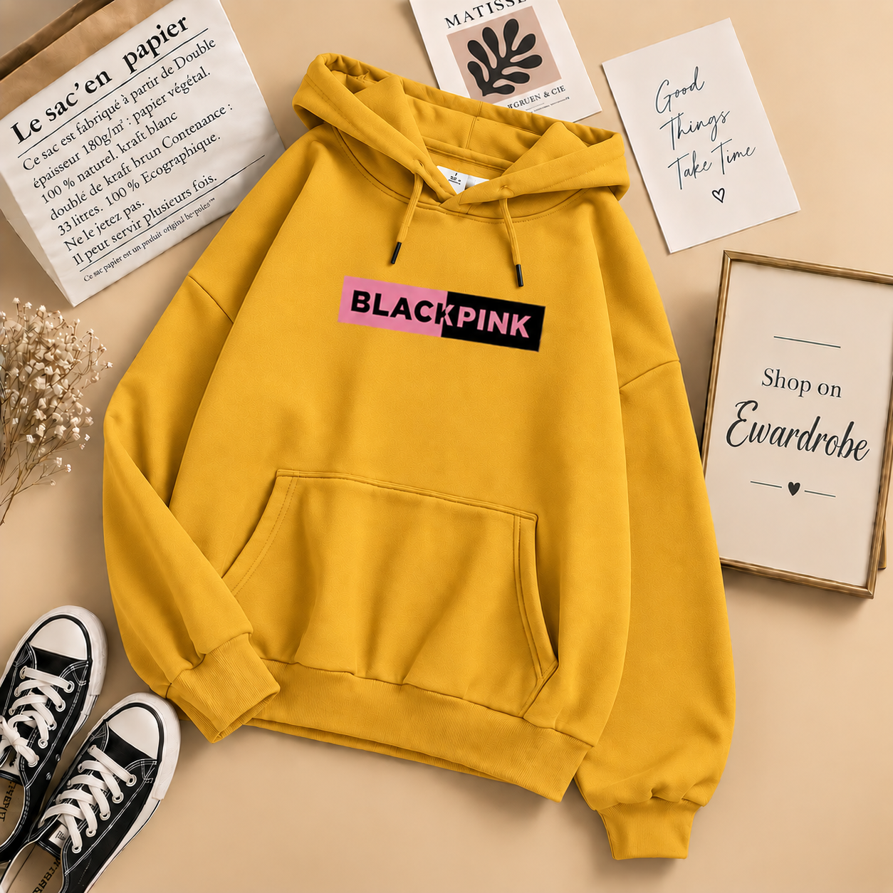 Black Pink Design Hood