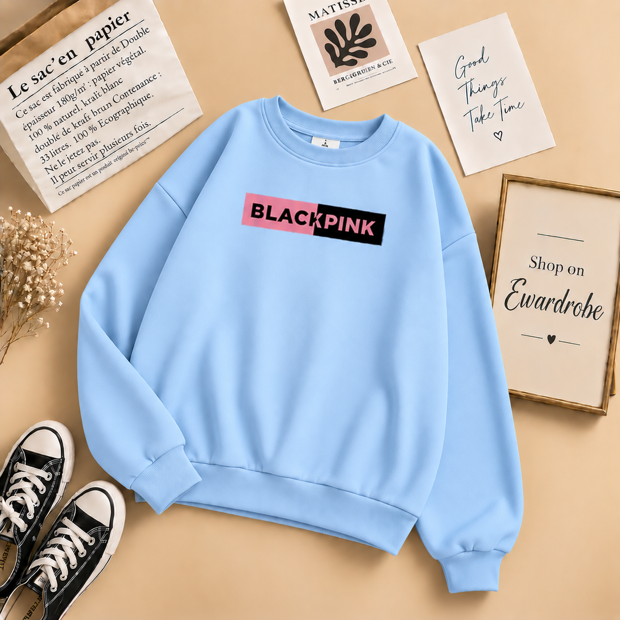 Black Pink Design Sweatshirt