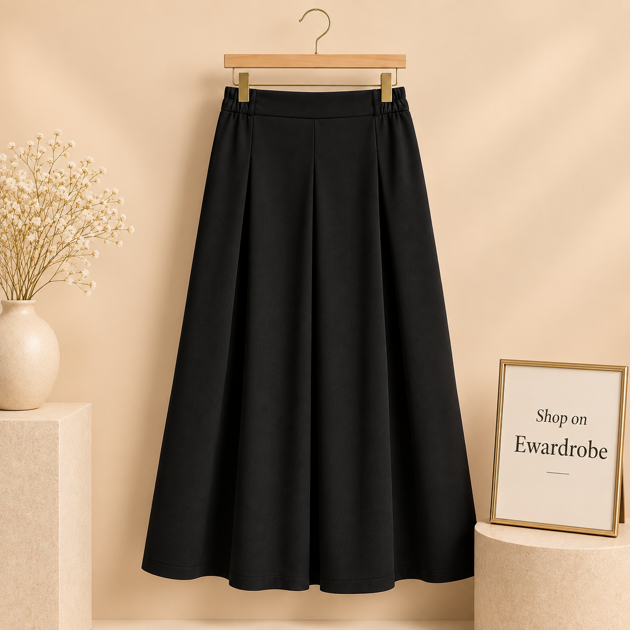 Black Twill Skirt