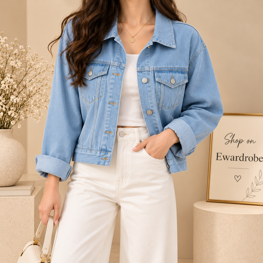 Ice Blue Denim Jacket