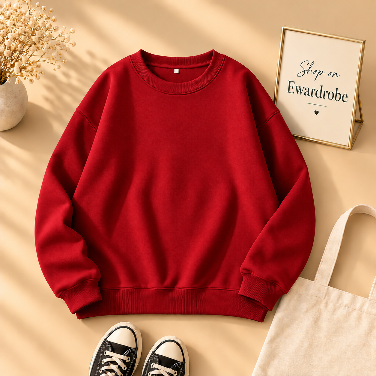 Basic Red Sweatshirt