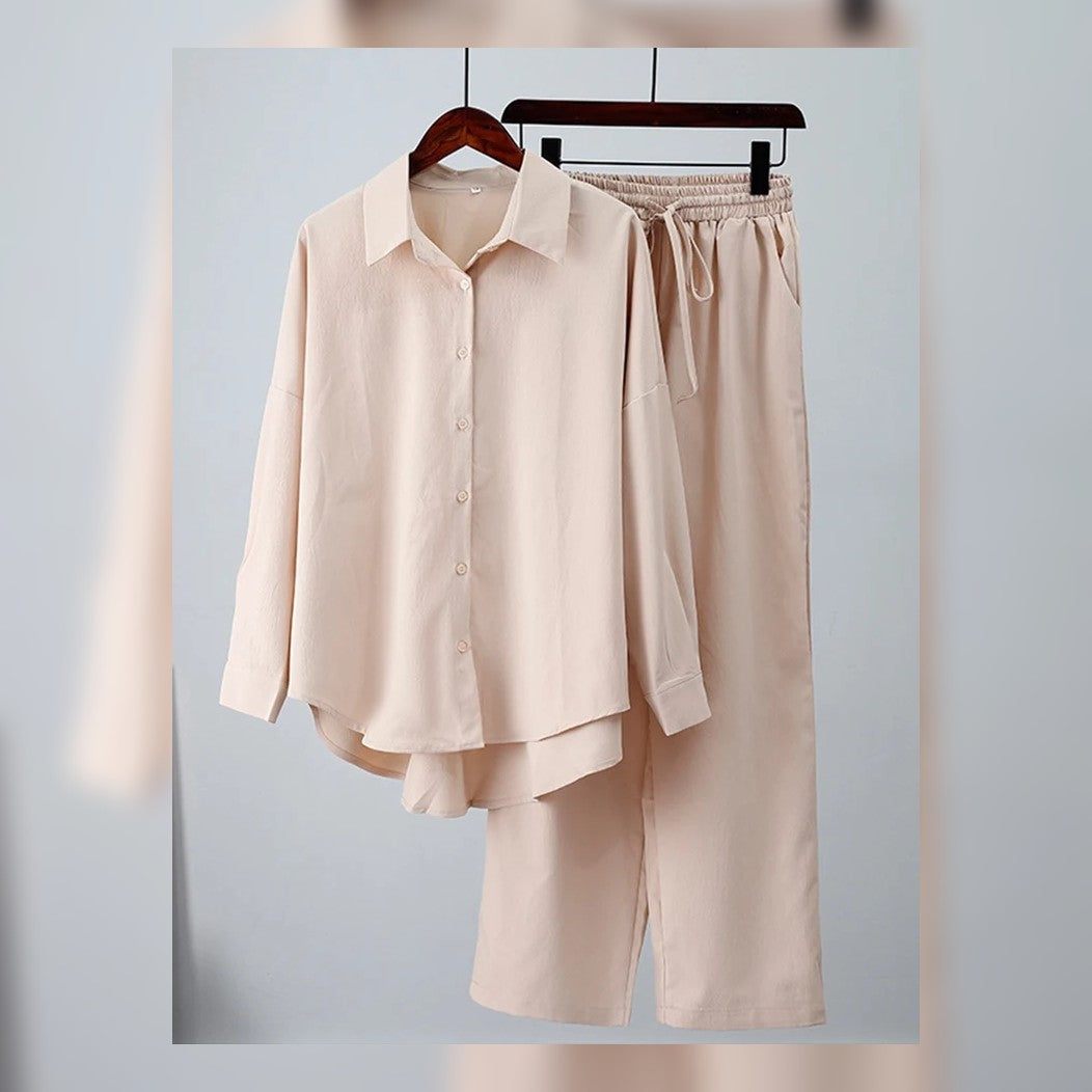 BEIGE DOWN CO ORD SET