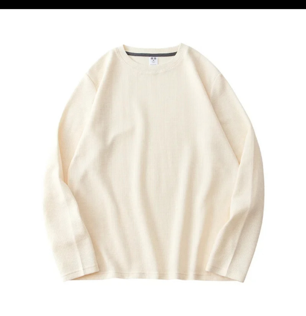 WAFFLE KNIT SWEATSHIRT