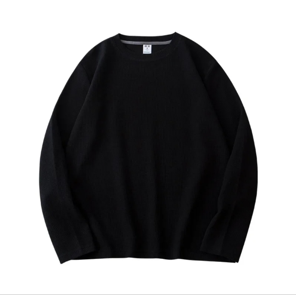 WAFFLE KNIT SWEATSHIRT