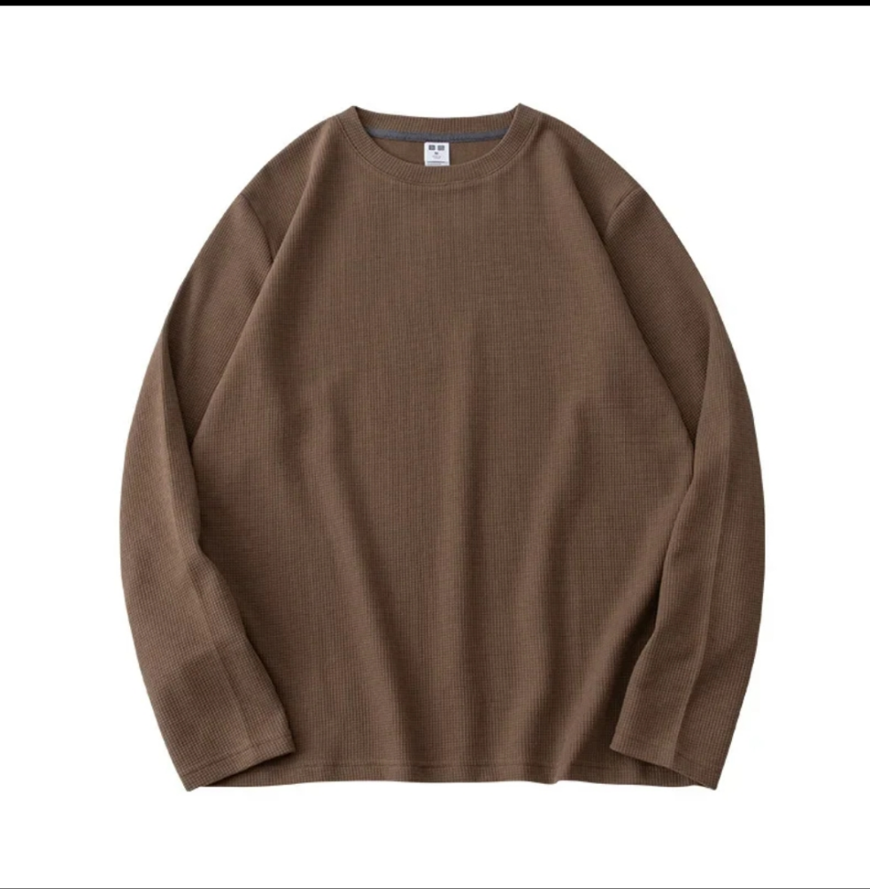 WAFFLE KNIT SWEATSHIRT