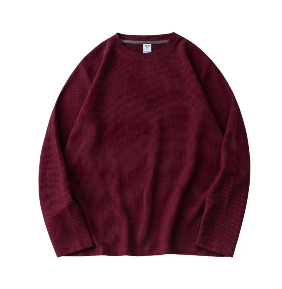 WAFFLE KNIT SWEATSHIRT