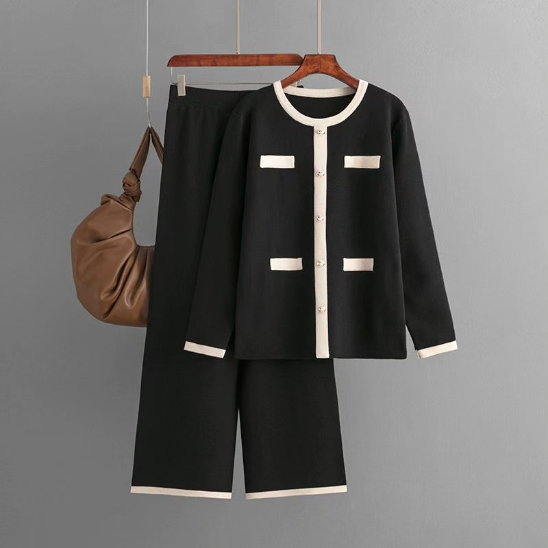 Black Button Winter Tracksuit