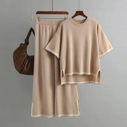 BEIGE SUMMER LINING TRACKSUIT