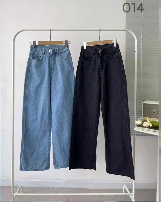 PACK OF 2 WIDE LEG JEANS ( SKY BLUE AND BLACK )