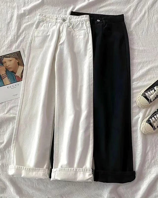 PACK OF 2 WIDE LEG JEANS ( WHITE AND BLACK )