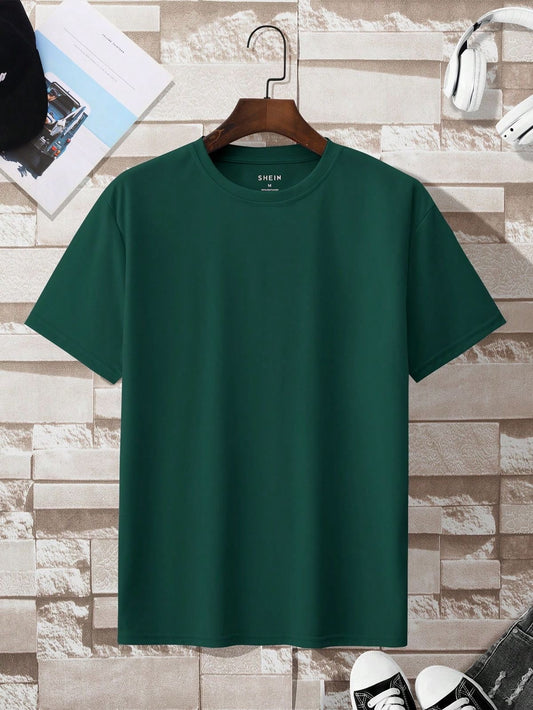 BOTTLE GREEN TSHIRT PLAIN