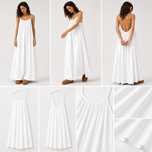 BACKLESS FLOW MEXY DRESS